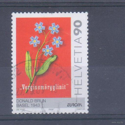 [2174] Швейцария 2003. Искусство плаката.Европа.EUROPA. Гашеная марка.