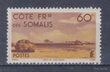 [569] Французские колонии. Французское Сомали 1947. Ландшафт.Побережье. МН