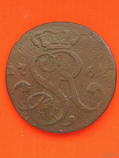 1 грош 1767 г. Польша (2). Станислав Август Понятовский, без мц.