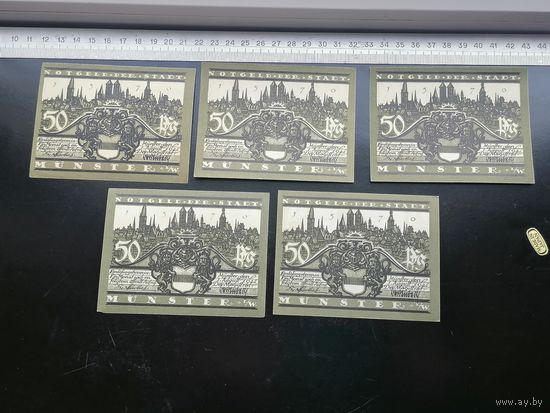 Германия-нотгельд   50 ПФЕННИГОВ 1921 MUNSTER