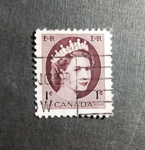 Марка Канада 1954 год Королева Елизавета II