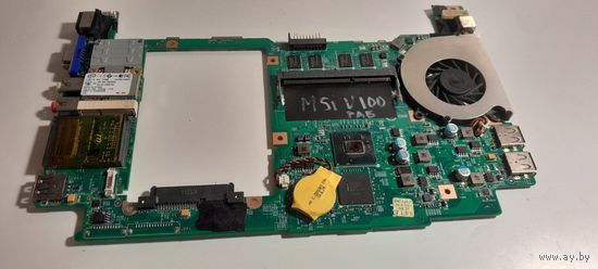 Материнская плата нетбука MSI U100. Рабочая