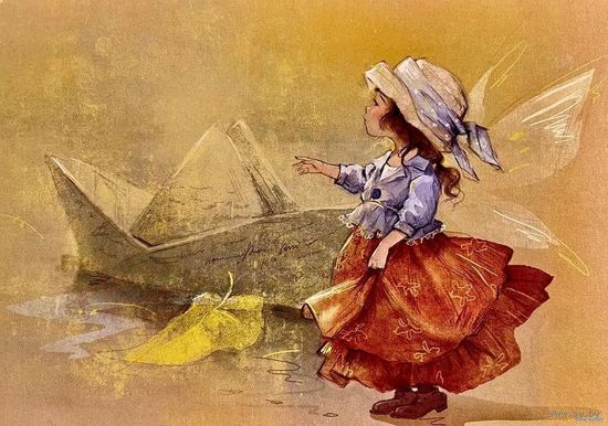 Открытка чистая 10х15 см. Художница Екатерина Бабок ( 2021 год )