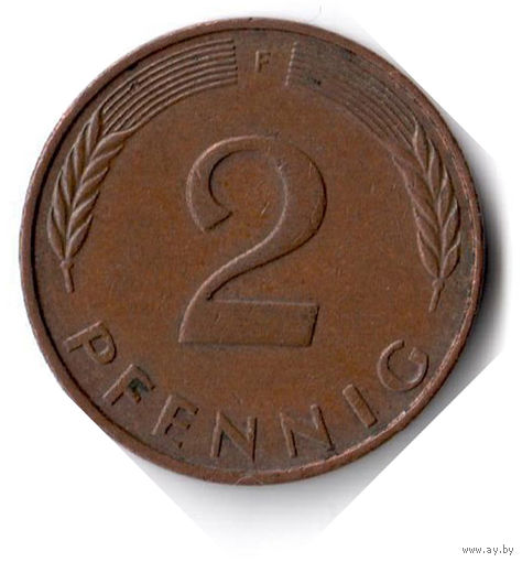 Германия. 2 пфеннига. 1984 F