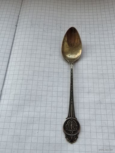 Кофейная ложка с гравировкой. Стерлинговое серебро 925 проба.