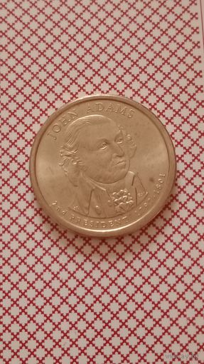 США 1 доллар 2007 Р 2 президент Adams