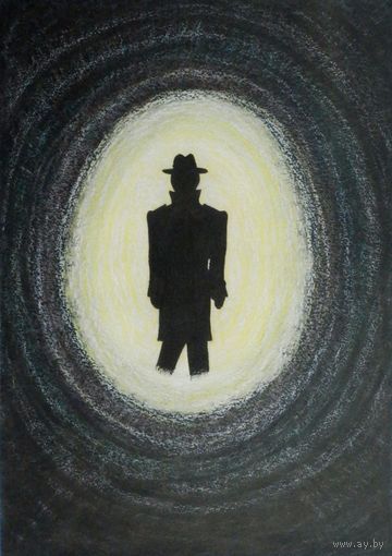 Уходит, смешанная техника, бумага 2012, Котов Олег