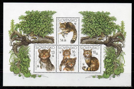 Европейская дикая кошка Словакия 2003 год 1 блок