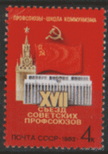 Заг. 5196. 1982. XVII съезд советских профсоюзов. Архитектура. чиСт.