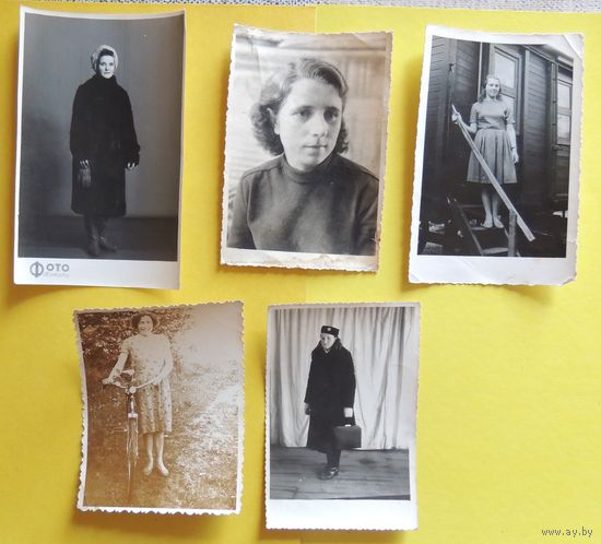 Фото "Женские портреты", Поставы, 1950-1960-е гг., 5 шт.