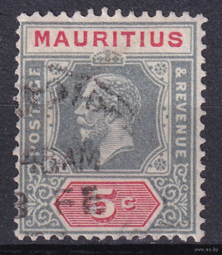 32.BrKM. Великобритания. Колонии. Маврикий. Георг V. Стандарт. 5C. 1921 г. Mi.#164 II.
