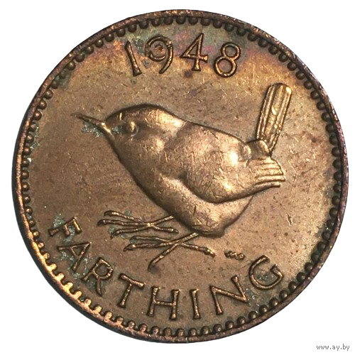 Великобритания 1 фартинг, 1948