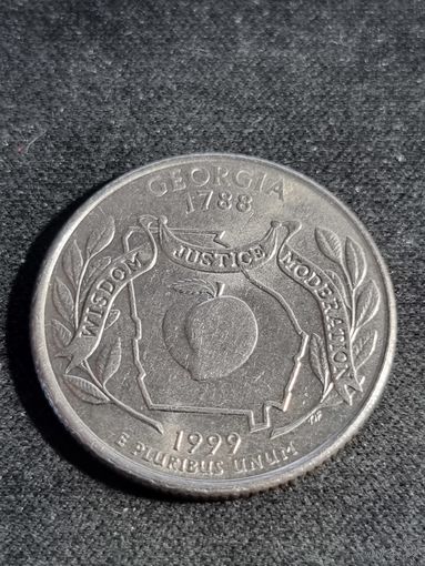 США 25 центов 1999 Джорджия P