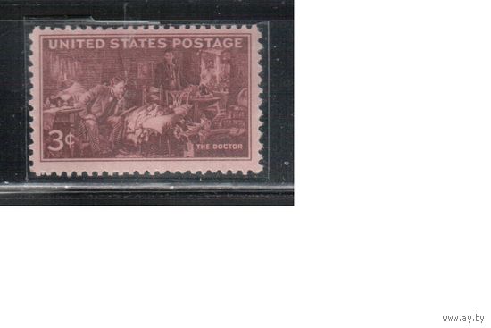 США-1947, (Мих.558), ** , Медицина, Врач(одиночка),