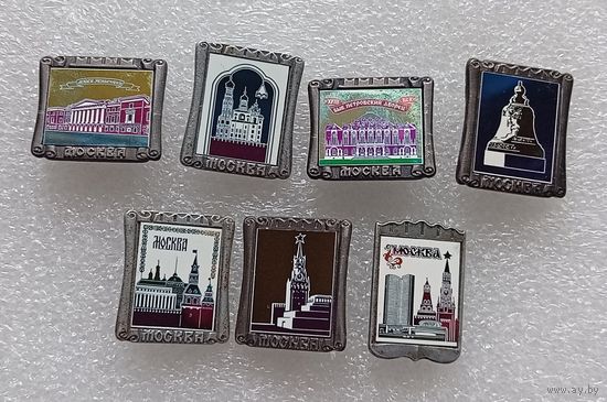 Значки. Москва. Ситалл. Цена указывается за один. #-IV-6
