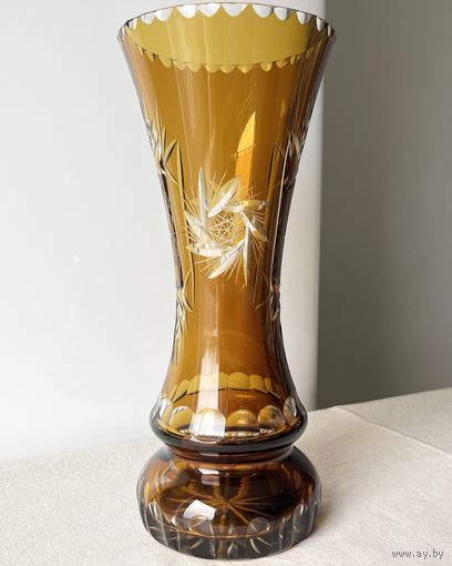 Ваза резной хрусталь ГДР 30см