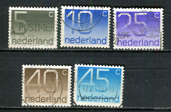 Нидерланды - 1975 - Цифры - [Mi. 1065-1069] - полная серия - 5 марок. Гашеные.  (Лот 23JC)-TG3P59
