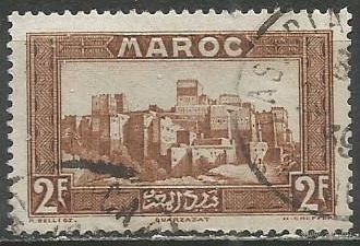 Французское Марокко. Касба(крепость) Таурирт. 1933г. Mi#112.