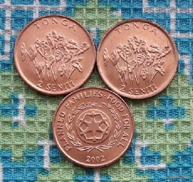 Тонга 2 сенити 2002 года, UNС