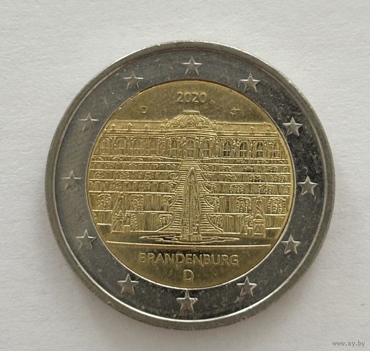 2 евро Германия 2020 Брандербург D