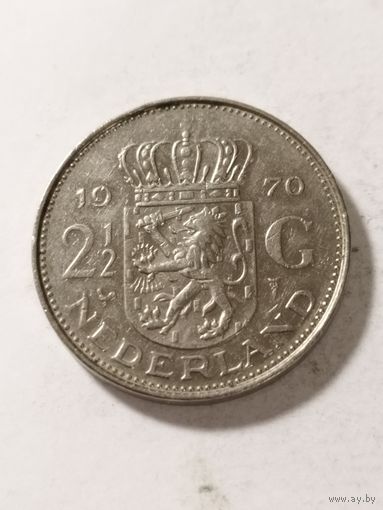 Нидерланды 2,5 гульден 1970