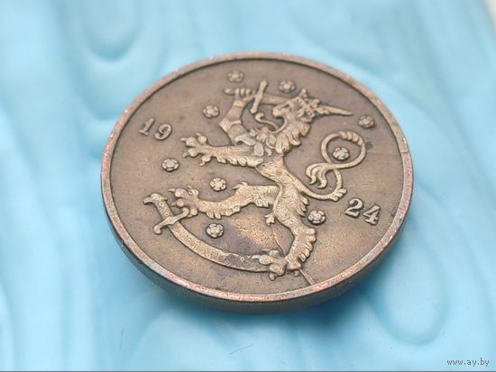 Финляндия (Suomi). 10 пенни 1924. Брак, расколы. Торг.