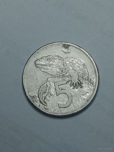 Новая Зеландия 5 центов 1989 года .