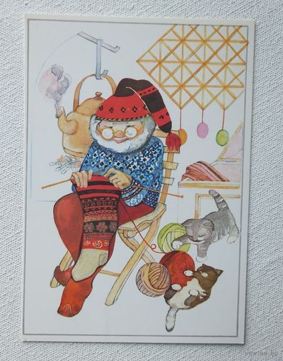 Вярв новогодняя открытка 1989
