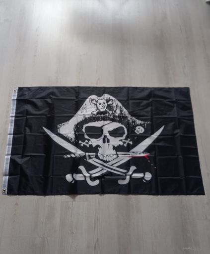 Флаг пиратский  140 на 90см