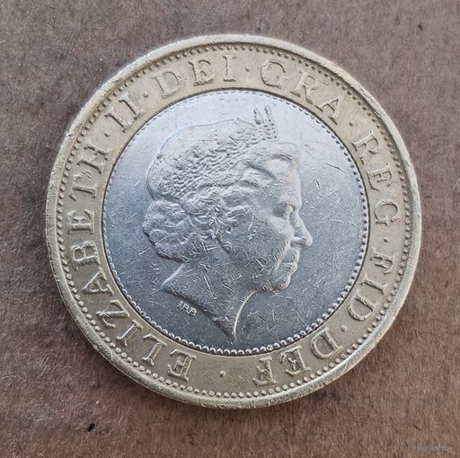 Великобритания 2 фунта 2001 г., Столетие трансатлантическому радио, KM# 1014