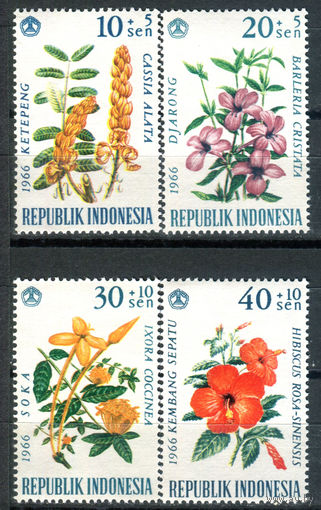 Индонезия - 1966г. - цветы - 4 марки - полная серия, MNH [Mi 503-506]. #4-W2-Z-1-13
