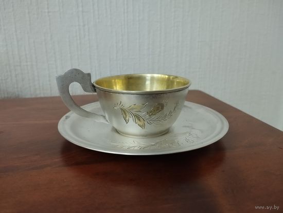 Кофейная пара. Серебро. СССР.