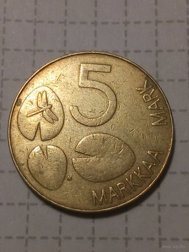 5 марок Финляндия 1993 год