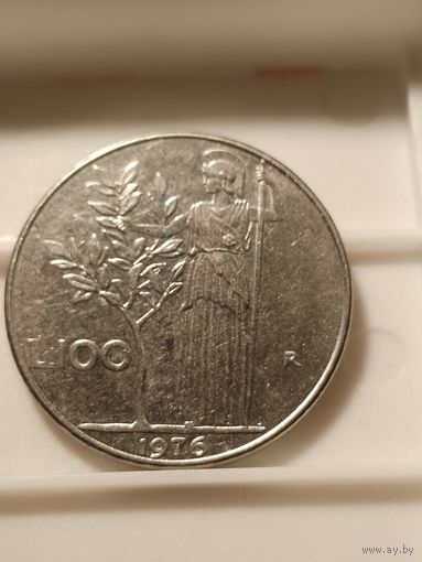 100 лир 1976 г. Италия