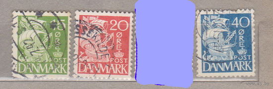 Флот корабли парусник 1940 год Дания лот 7 серия без 1 марки