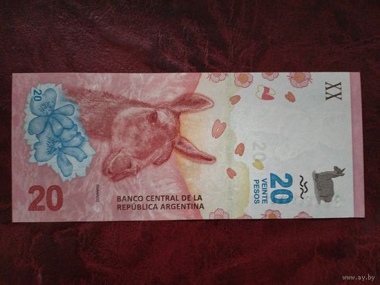 20 песо Аргентина 2017 г.