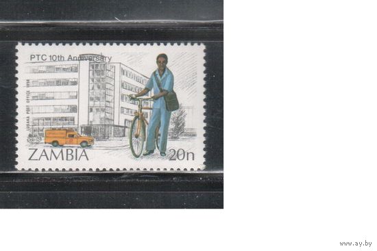 Замбия -1985 (Мих.341) ,**,    Велосипеды, Почта