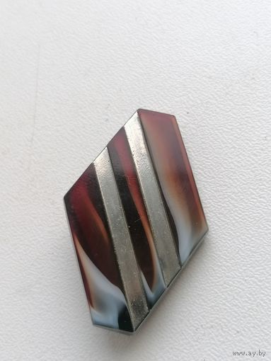 Брошь СССР Глушенное стекло, торги с Рубля