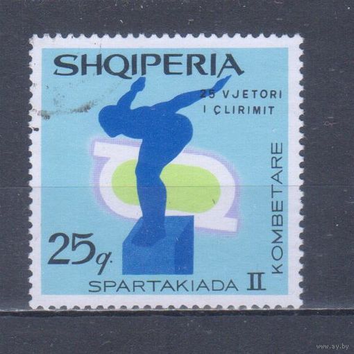 [2496] Албания 1969. Спорт.Плавание. Гашеная марка.