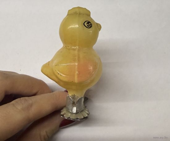 Елочная игрушка цыпленок СССР