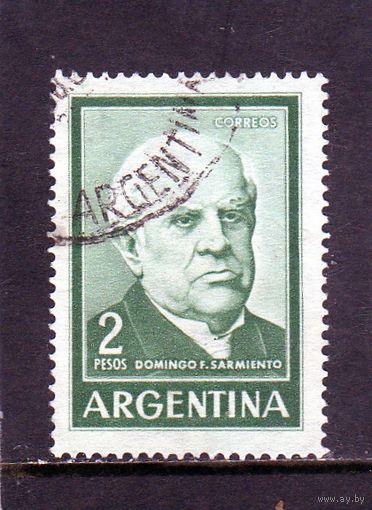 Аргентина.Ми-846.Доминго Фаустино Сармьенто (1811-1888).Серия: Генерал Сан-Мартин и пейзажи.1965.