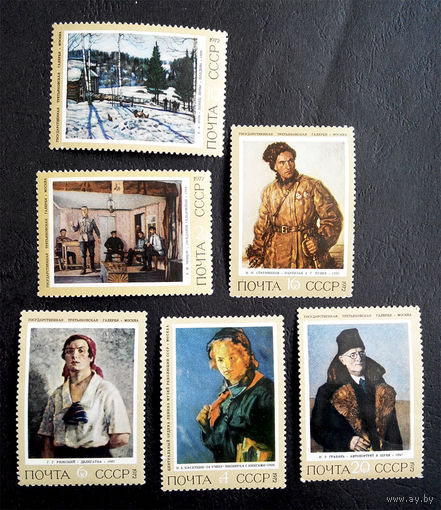СССР 1972 г. Советская живопись. Культура. Искусство, полная серия из 6 марок #0161-И1P33