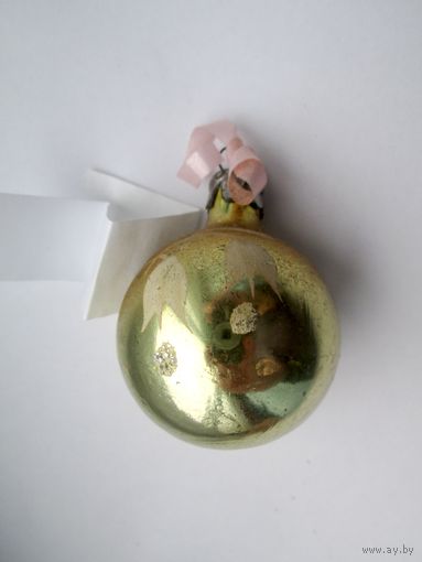 Ёлочные игрушки СССР шар стеклянный