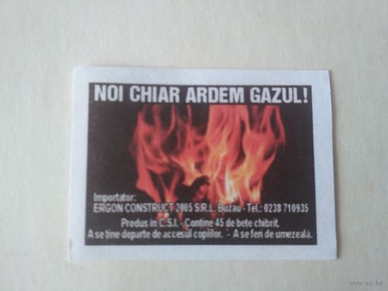 Спичечные этикетки. ф.Пинск. Noi Chiar Ardem Gazul!
