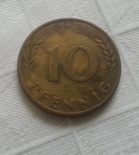 10 пфеннигов 1950 г. D. ФРГ