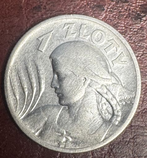 Польша 1 злотый 1925 г. Точка после даты