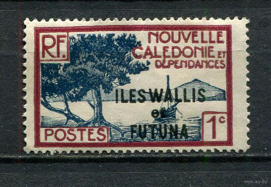 Французские колонии - Уоллис и Футуна - 1930/1938 - Надпечатка ILES WALLIS et FUTUNA на марках Новой Кадедонии 1С - [Mi.43] - 1 марка. Чистая без клея.  (Лот 84Go)-T41P11