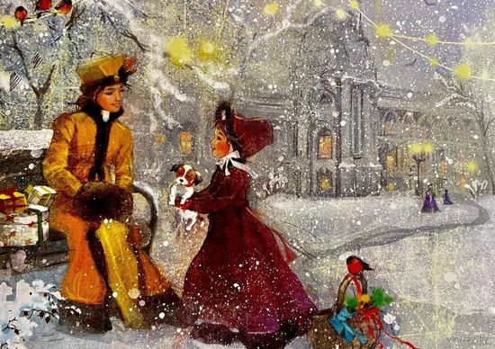 Открытка чистая 10х15 см. Художница Екатерина Бабок