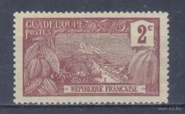 [1087] Французские колонии. Гваделупа 1905. Местный пейзаж.2с. БЕЗ КЛЕЯ
