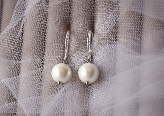 Миниатюрные серьги с жемчугом Майорка